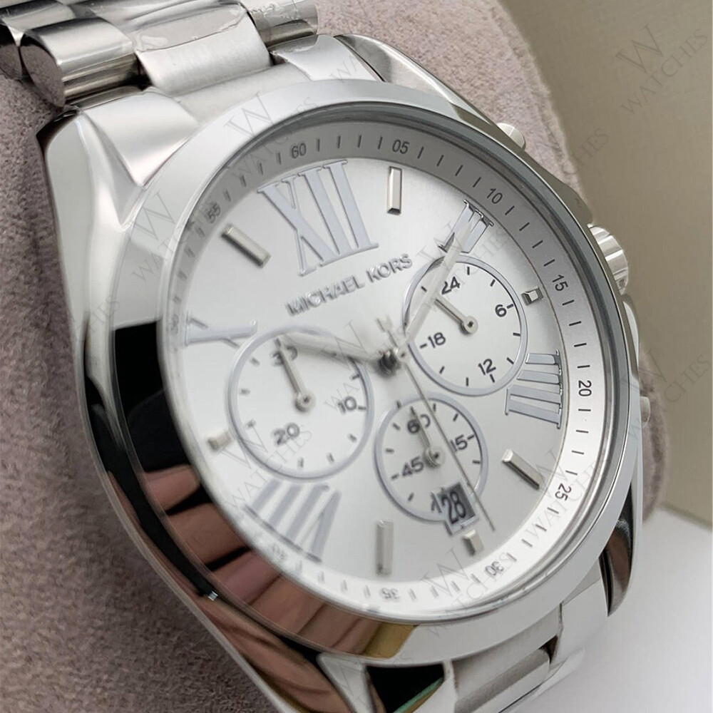 Michael Kors MK5535 Bradshaw Chronograph Silver-tone Bracelet Unisex Watch