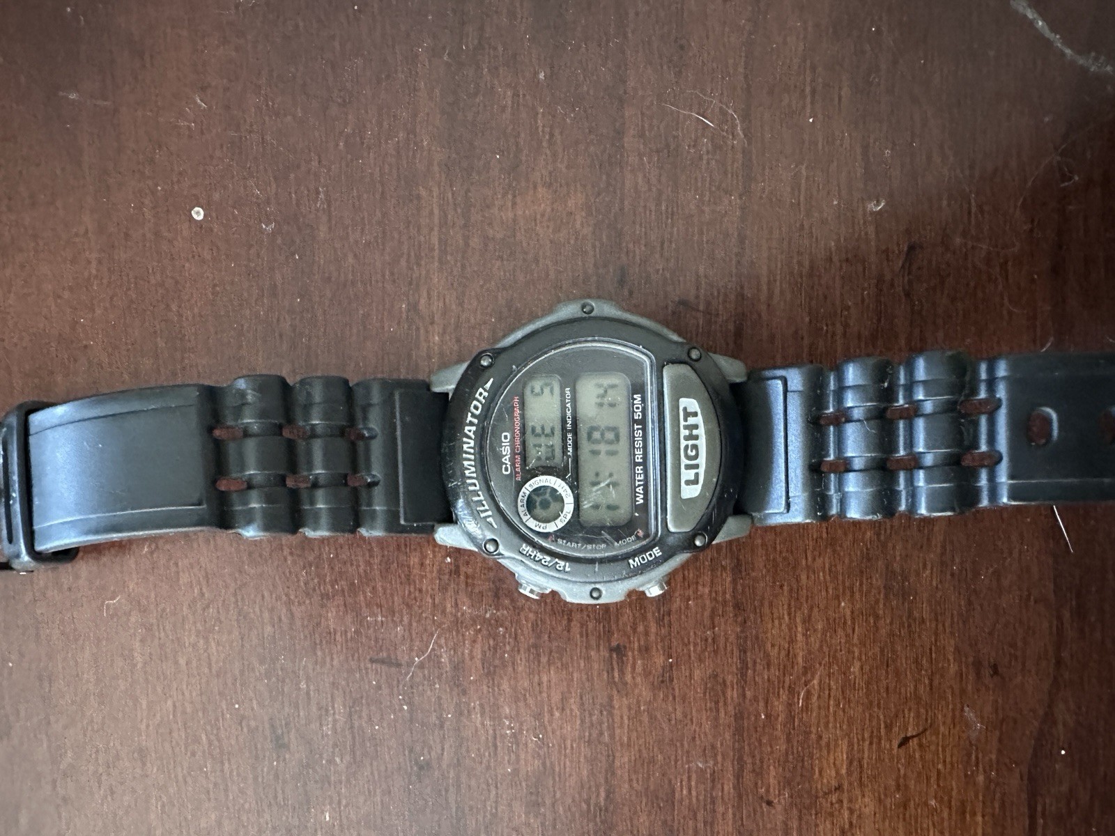 Casio Illuminator Digital Quartz Sport Watch Black Resin Strap 50m