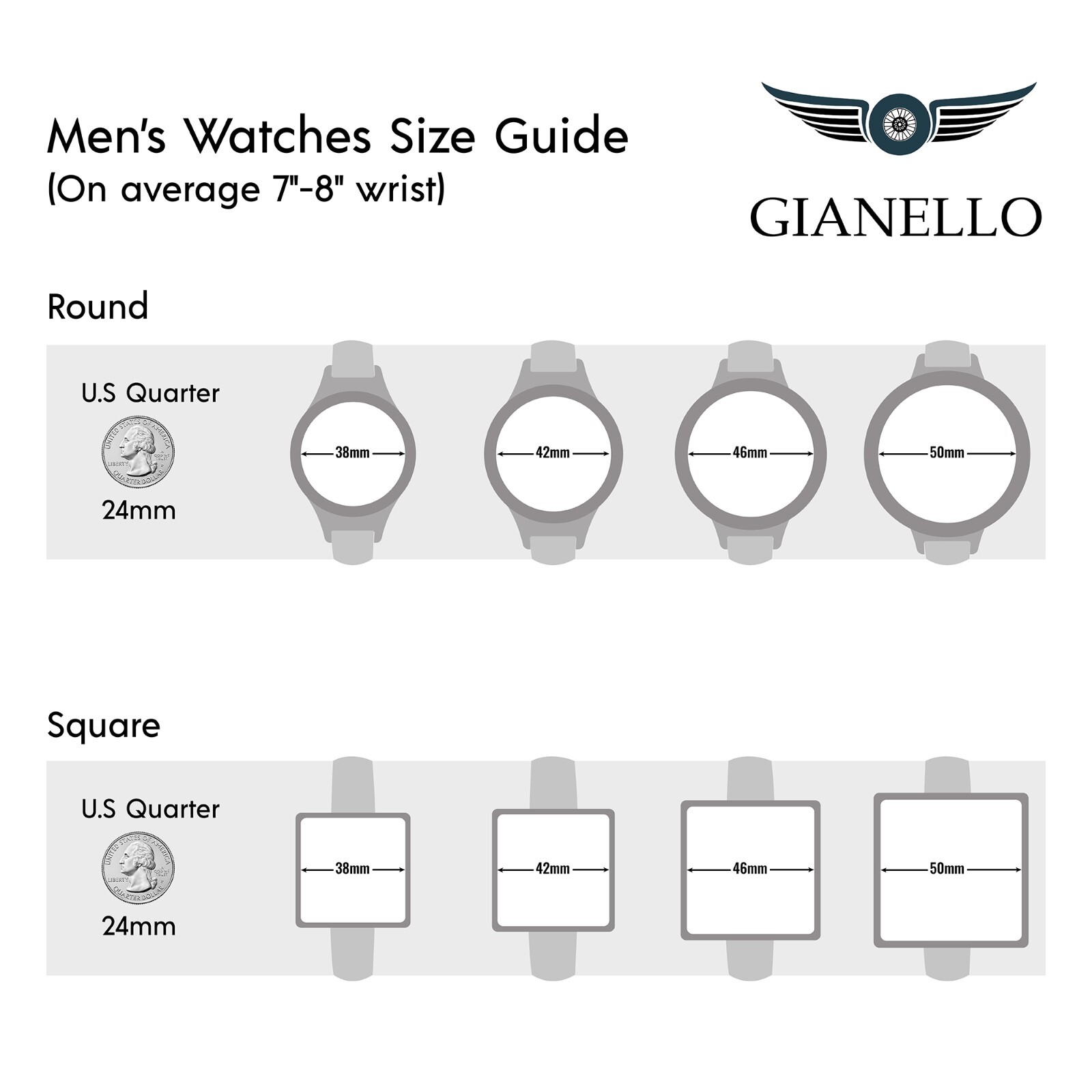 Gianello Maritime Navigator 41 Link Bracelet Watch