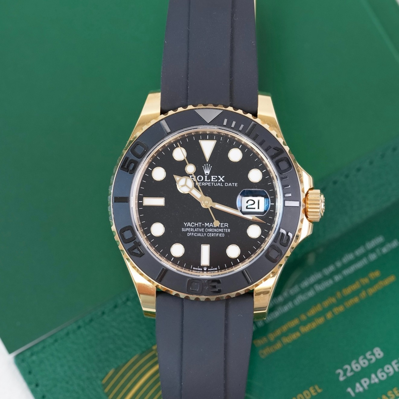 Rolex Yacht-Master 226658 Black Two-Piece Strap with Black Bezel 2025 complete