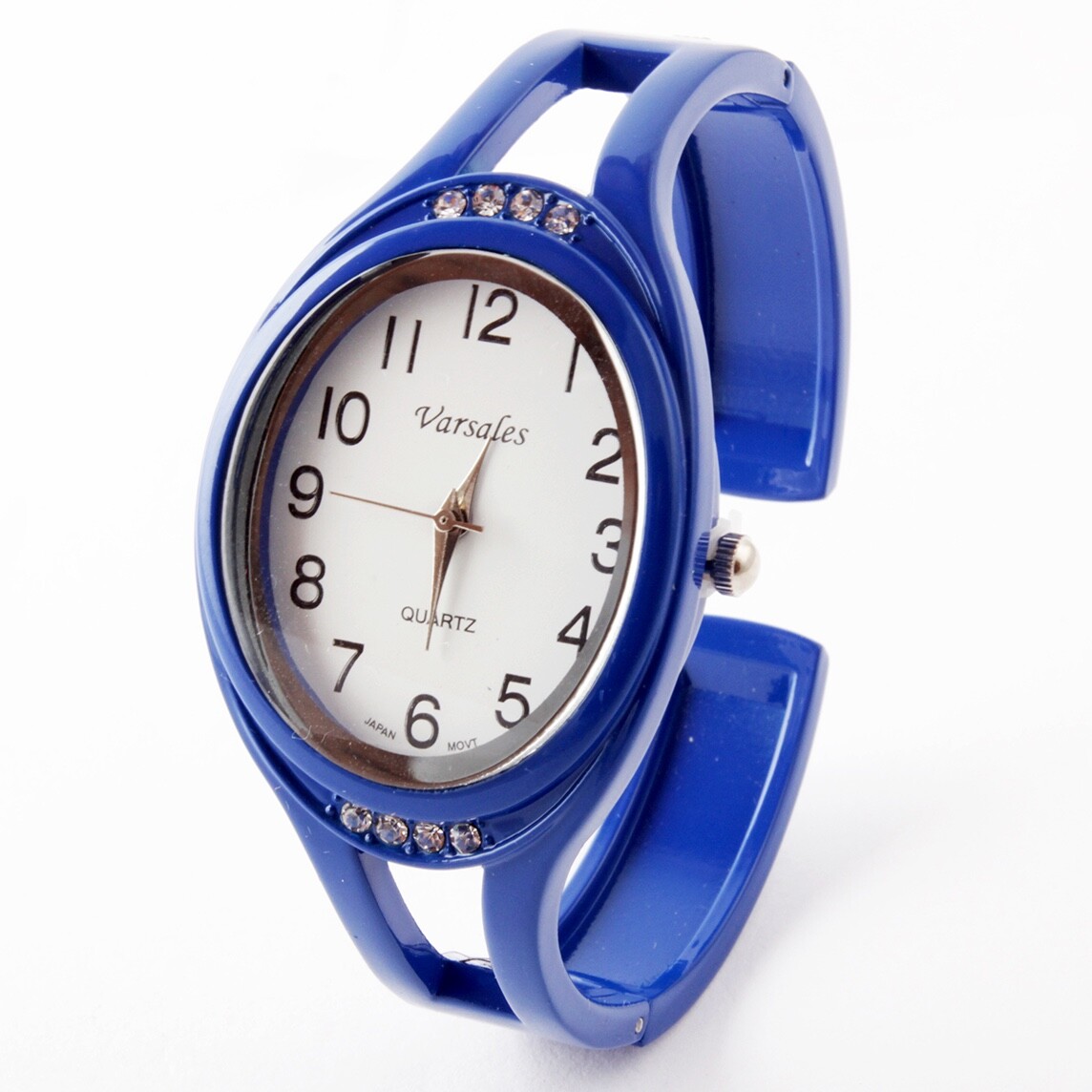 Elegant Oval Blue Cuff, Bangle, Cobalt Blue Cuff, Navy Blue Watch