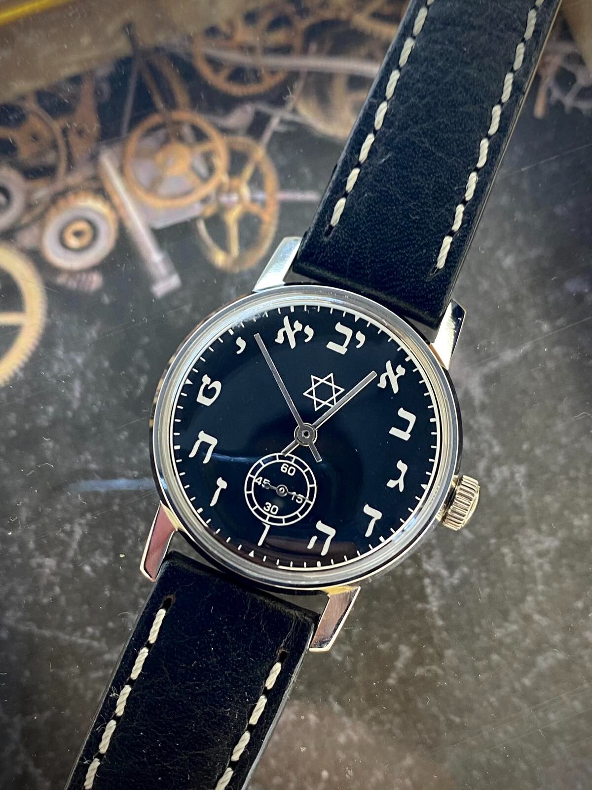 Watch Mechanical David Star USSR Russian Pobeda Vintage Jewish Hebrew Judaism