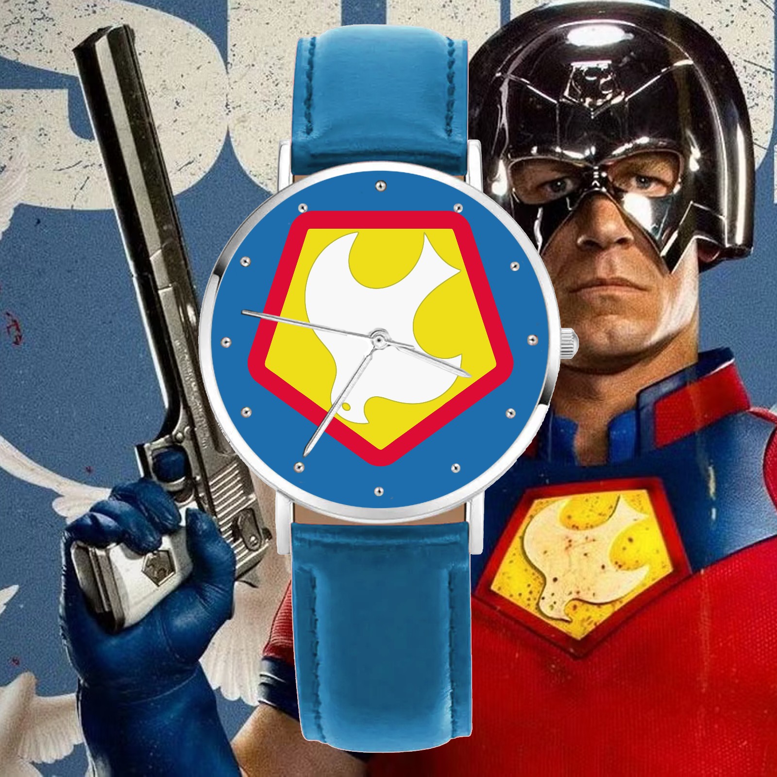 Peacemaker DC Comics Engraved Wristwatch