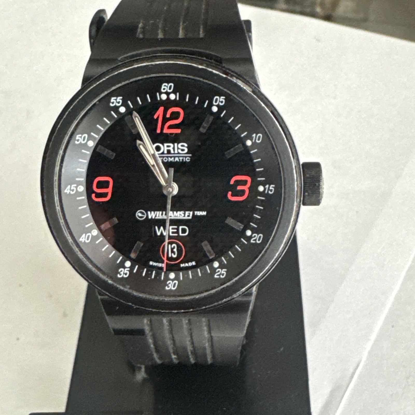 ORIS Williams F1 Team 7560 Automatic 40mm Day Date Black And Red Clean