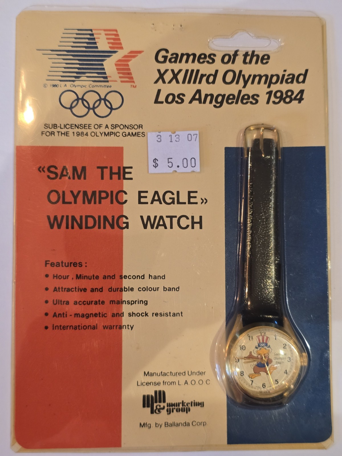 Pateau “Sam Olympic Eagle” LA 1984 Olympics Quartz Analog Commerative Watch