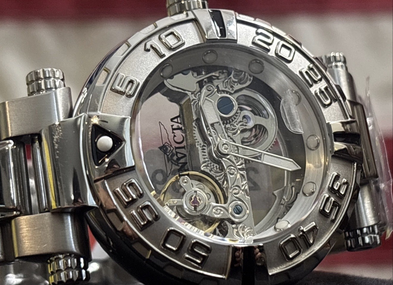Invictas 47mm Automatic Silver “Subaqua” On SS Band Mens Big Boy Watch #49499