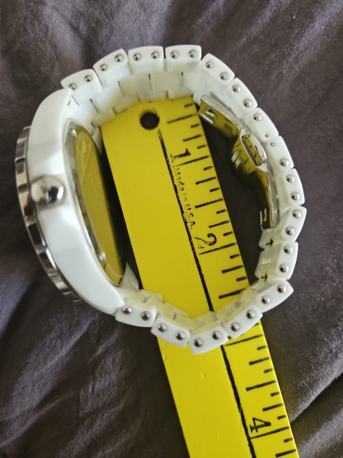 Android White Ceramic Wristwatch Extra Links,Deployment Clasp,Sapphire Crystal