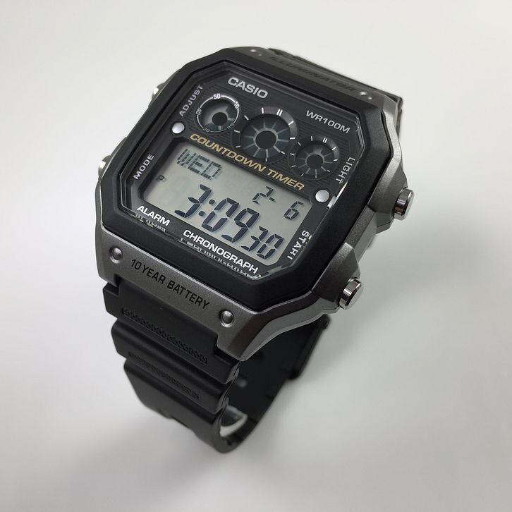 Casio AE1300WH-8AV, Illuminator Watch, Chronograph, Alarm, 10 Year Battery