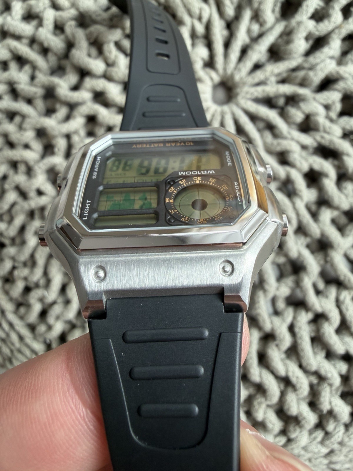 Casio AE-1200WH Casio Royale Custom Mod Stainless Steel Case Mineral Crystal