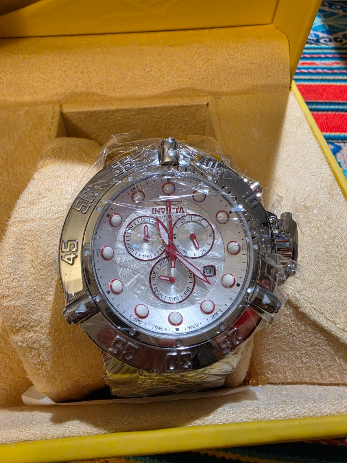 INVICTA SUBAQUA III 19166 SWISS MADE CHRONOGRAPH W.R. 500 MT ALL STAINLESS STEEL