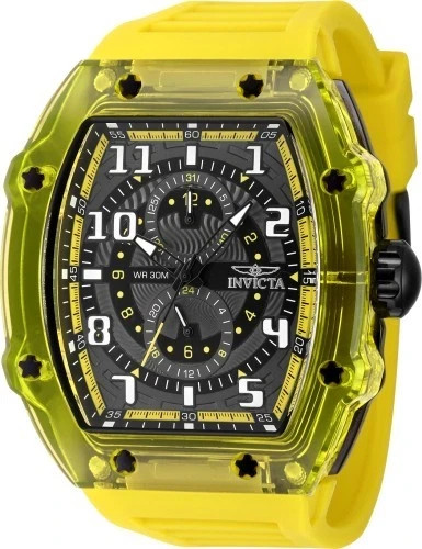 Invicta Men’s Racing 48.5mm VH61 Quartz Yellow Watch IN-48721