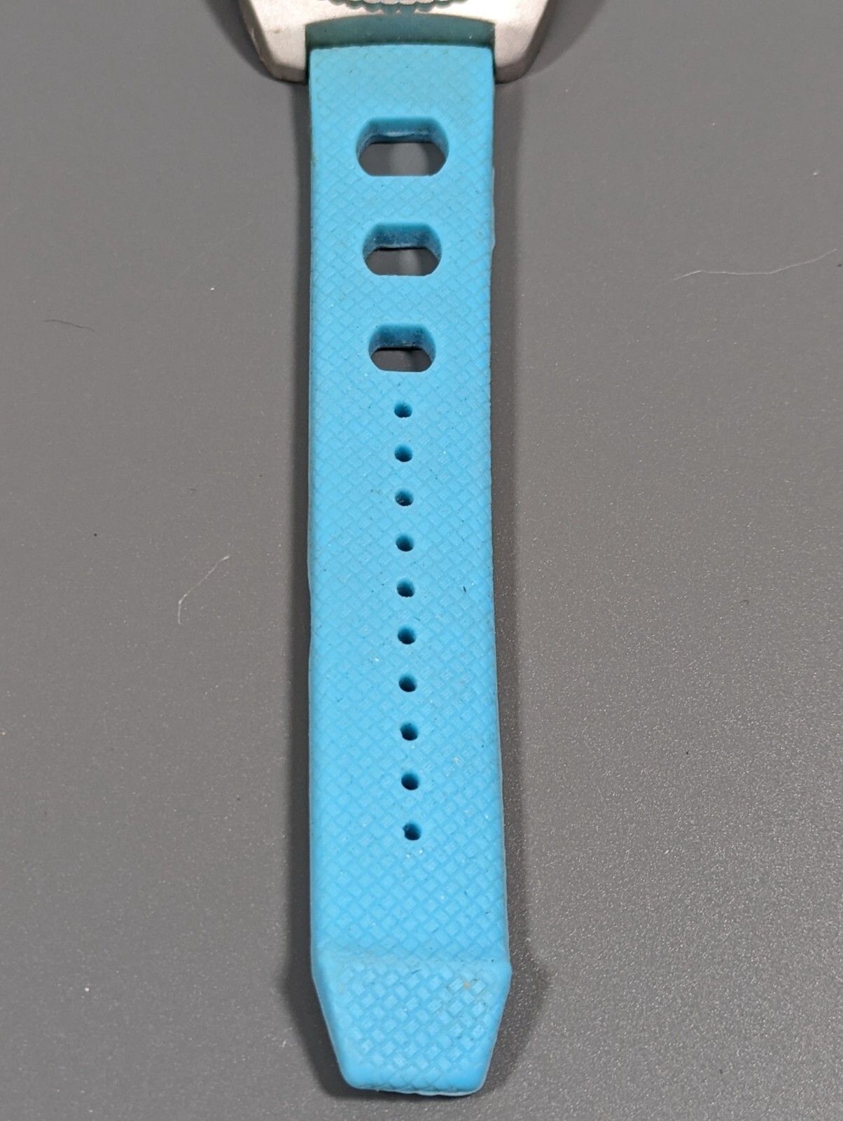 Avenue Green Dial Silver Tone Round Case Blue Band Watch 8 Inch
