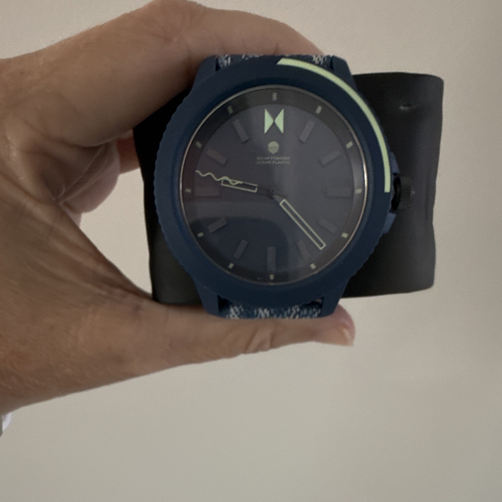 MVMT Ocean Plastic Solar Powered 30m WR Blue Analog Dial Fabric Strap