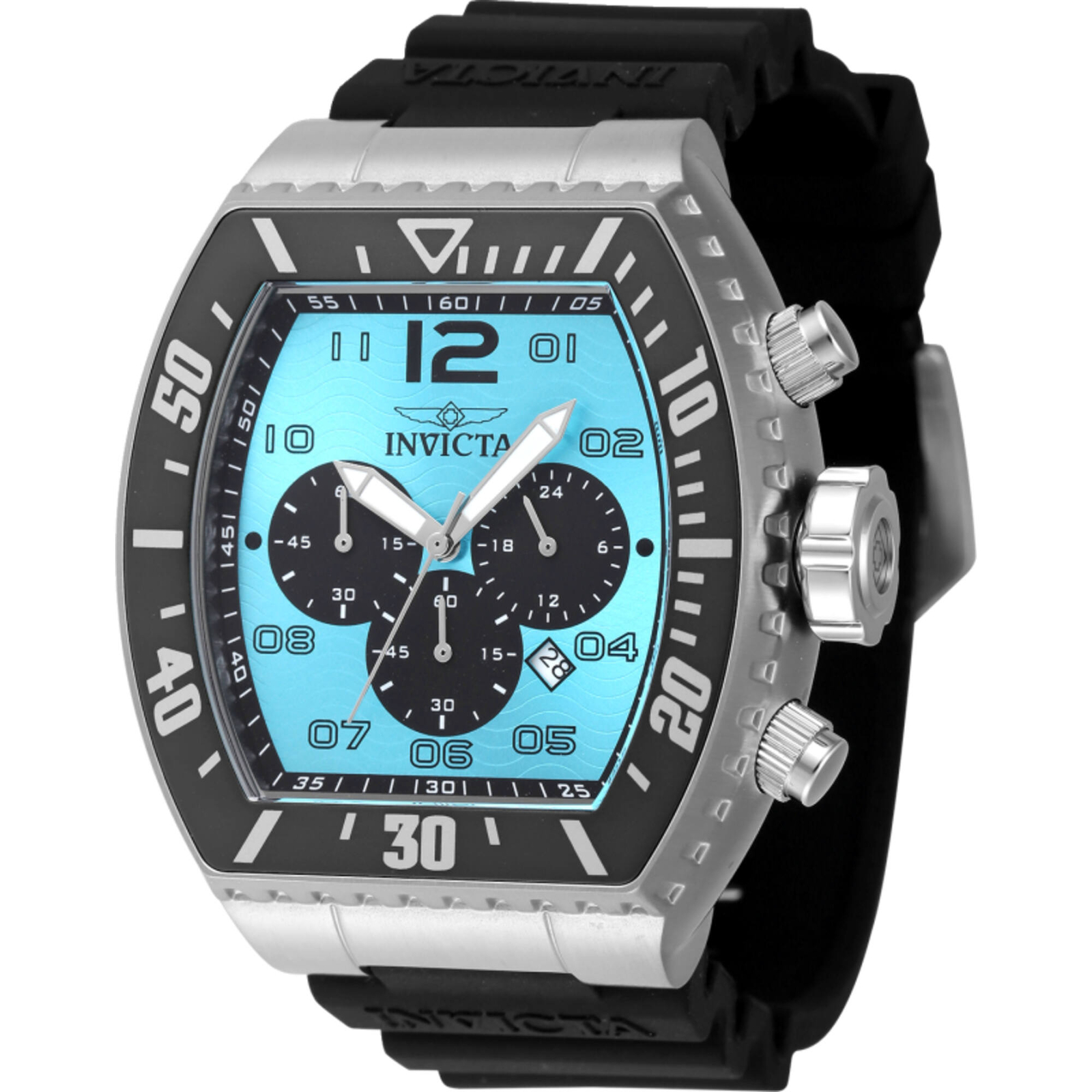 Invicta Men’s Watch Pro Diver Chronograph Light Blue, Black Dial Strap 47284