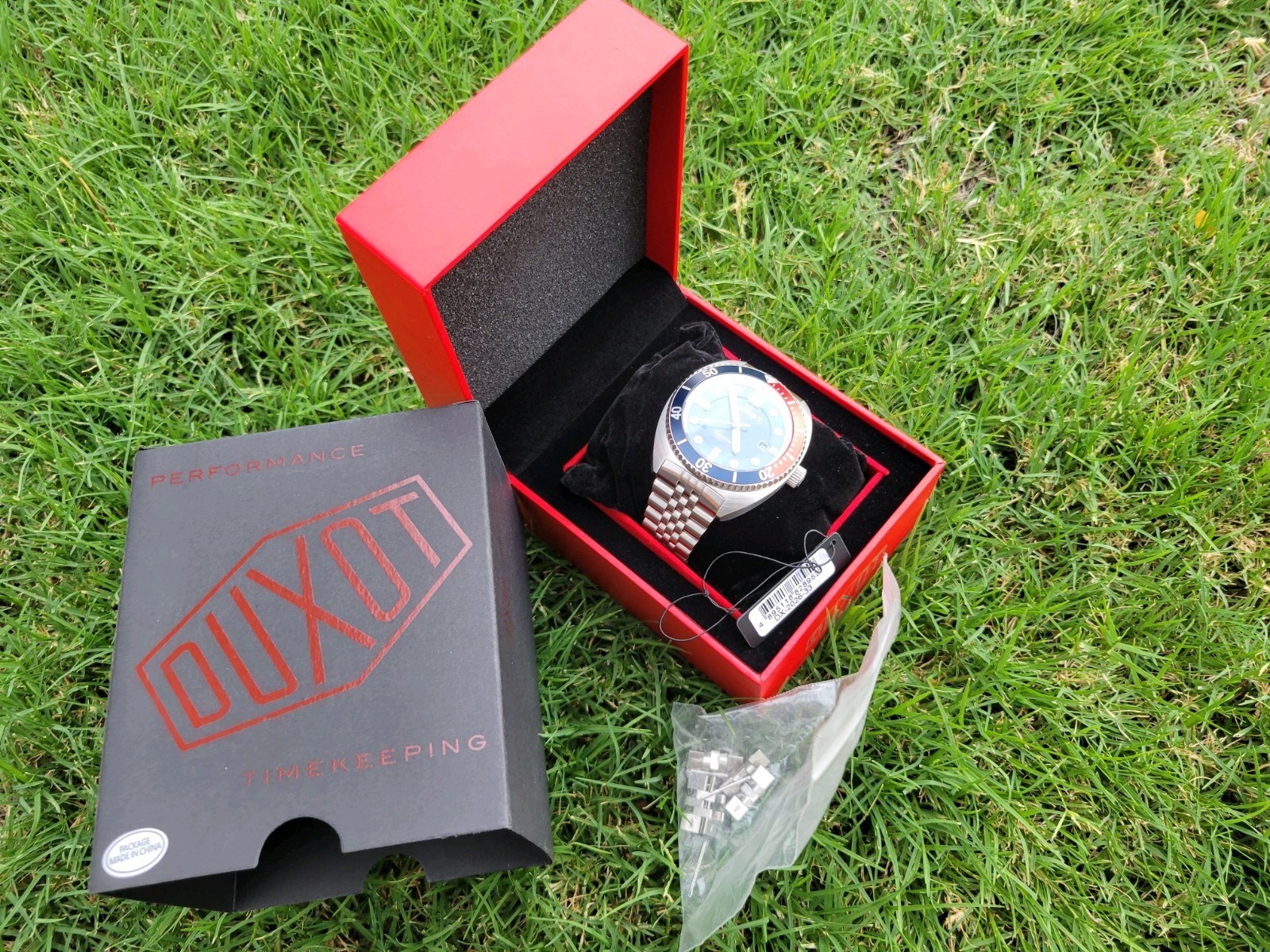 Duxot Tortuga Men’s Automatic Dive Watch Pepsi 200m WR Sapphire Turtle 45mm