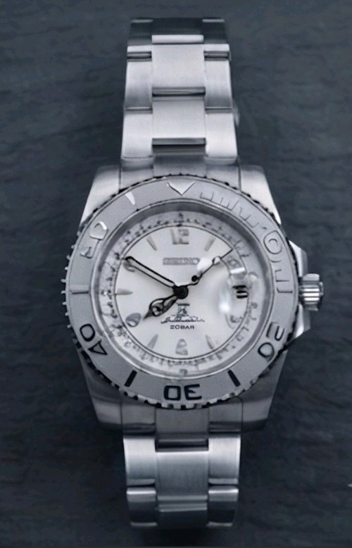 Custom 42mm White Dial Mod Watch w/ NH35 Automatic