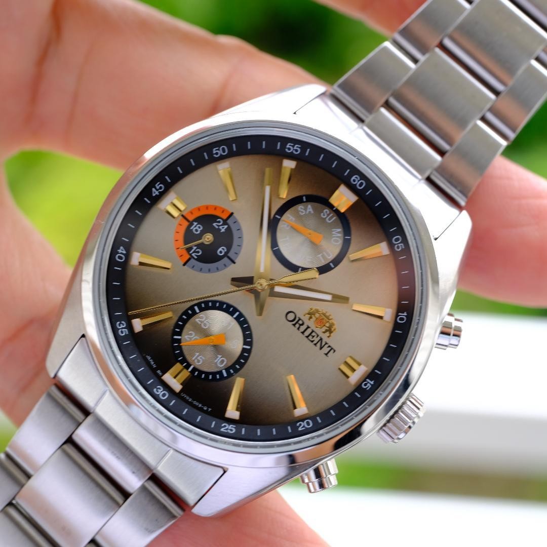 Orient NEO70 Silver Dial 18cm Running Battery Replaced Quartz Mens Wristwatch