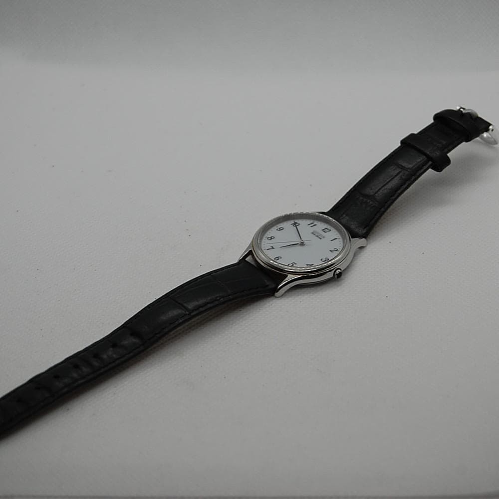 [Working Condition] Citizen Eco-Drive Solar Watch with Black Leather Strap