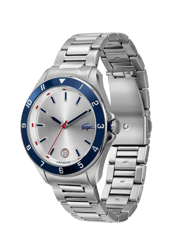 LACOSTE 2011187 SILVER DIAL SILVER STAINLESS STEEL BRACELET MENS WATCH