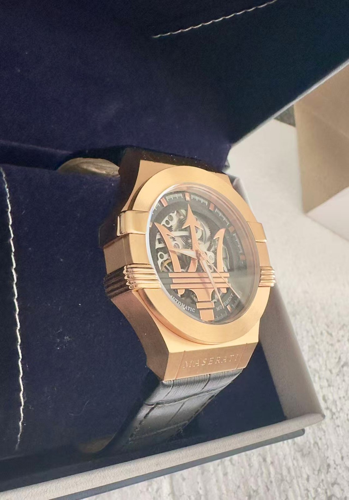 Maserati Potenza Automatic Skeleton Watch R8821108002 RoseGold Full Set BoxPaper