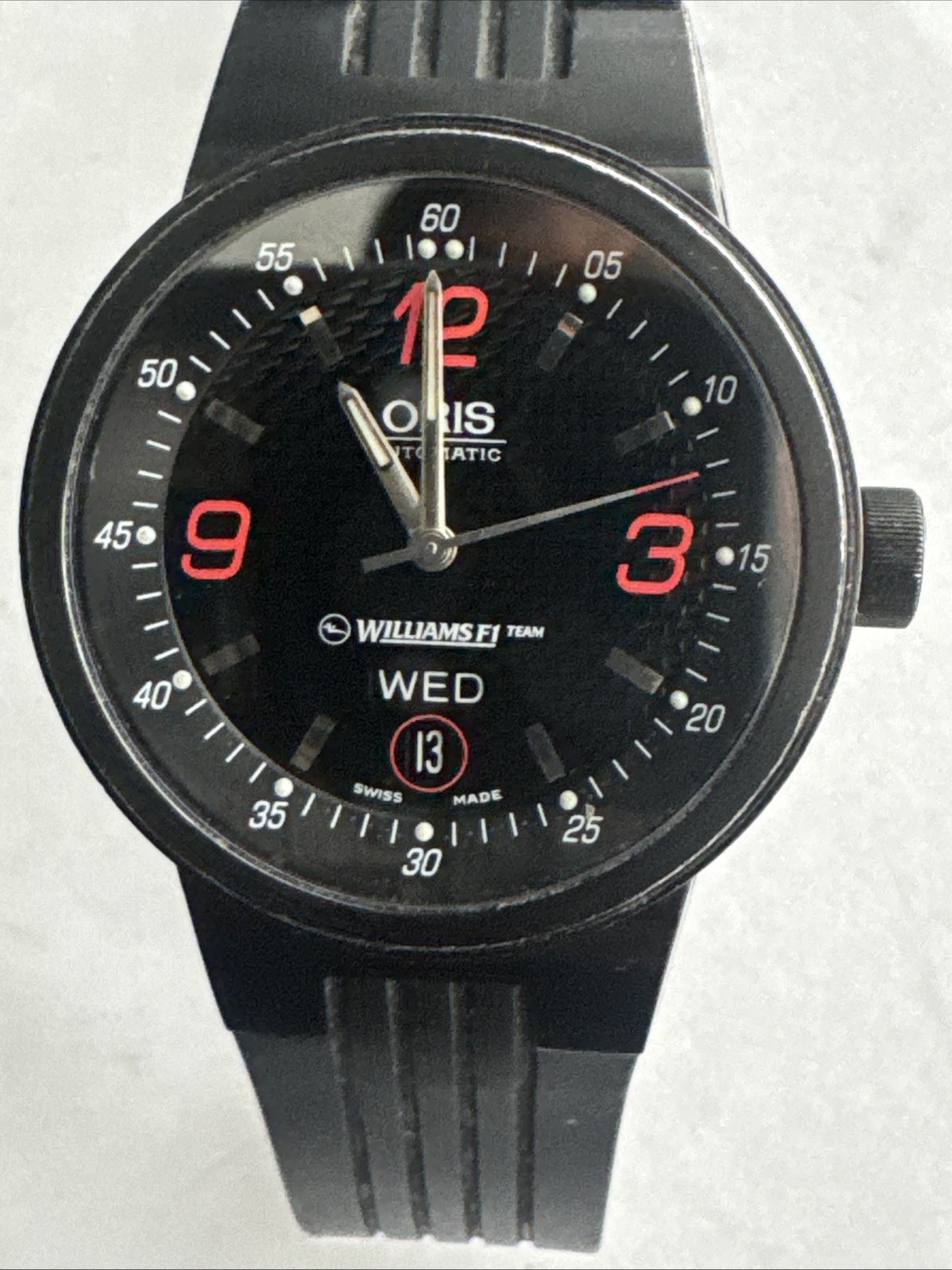 ORIS Williams F1 Team 7560 Automatic 40mm Day Date Black And Red Clean