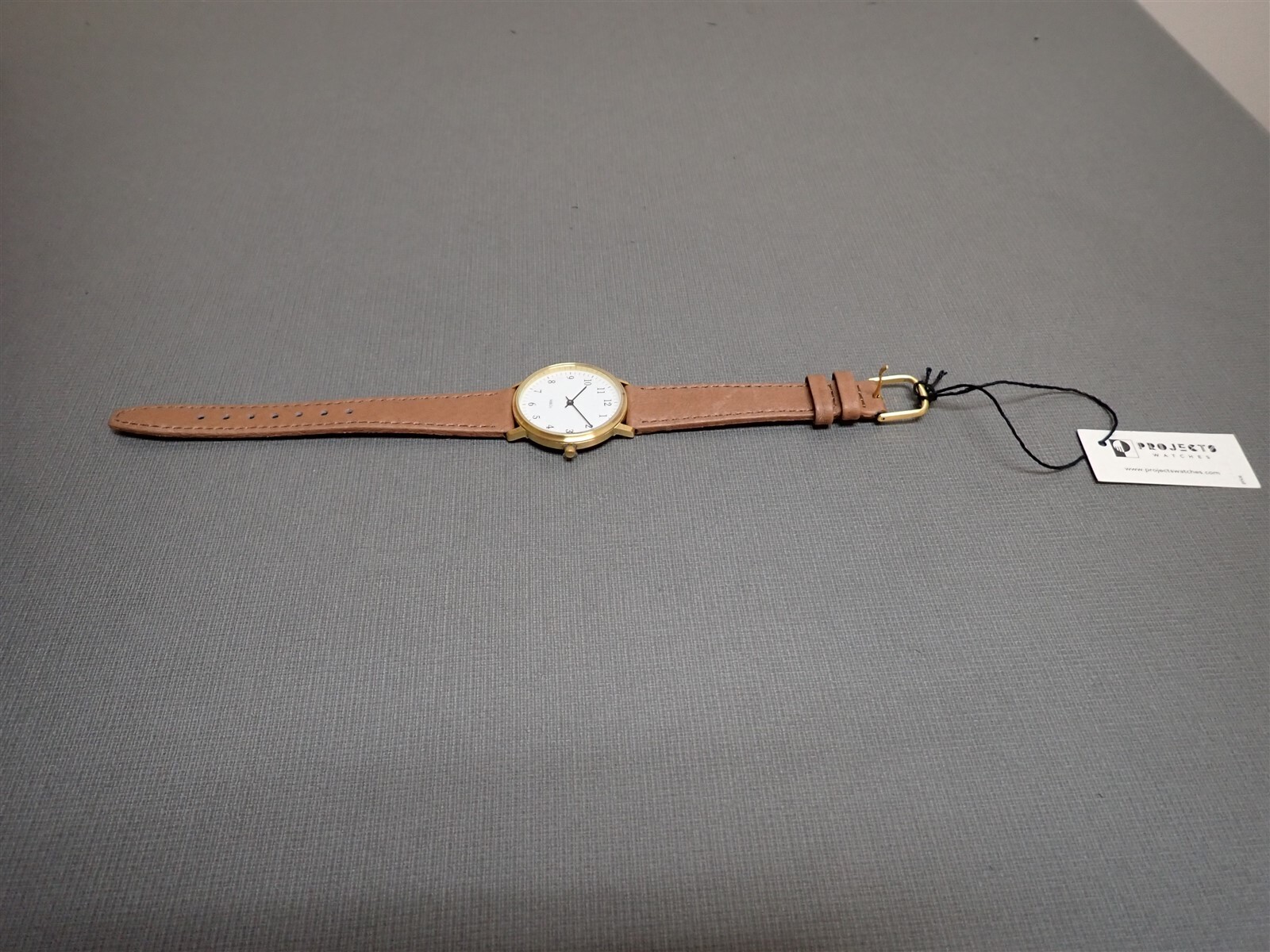 NEW Projects Watches PJT-7401BRBR Bodoni Brass M&Co 33mm Brown Leather Band