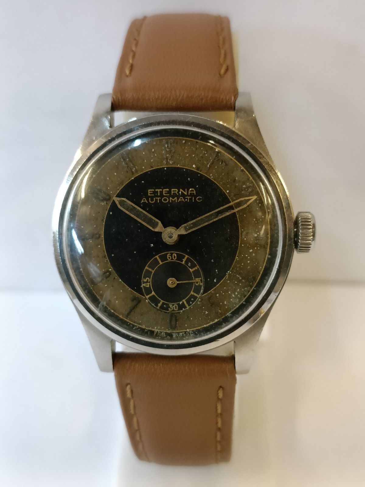 ETERNA SUB-SECOND AUTOMATIC PATINA DIAL SWISS MEN’S WORKING CONDITION