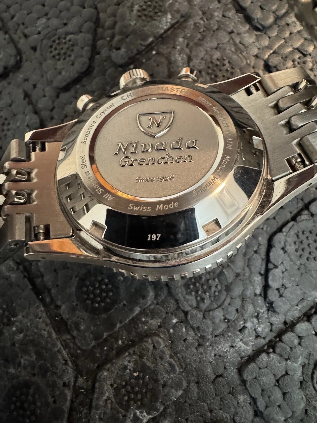 Nivada Grenchen CHRONOMASTER PANDA – 38MM Interchangeable Bezel – Beads Of Rice