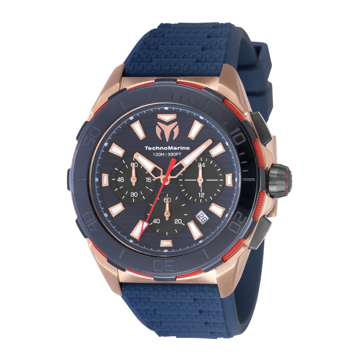 New TechnoMarine Seven Seas Men’s Watch 44mm, Dark Blue (TM725025)