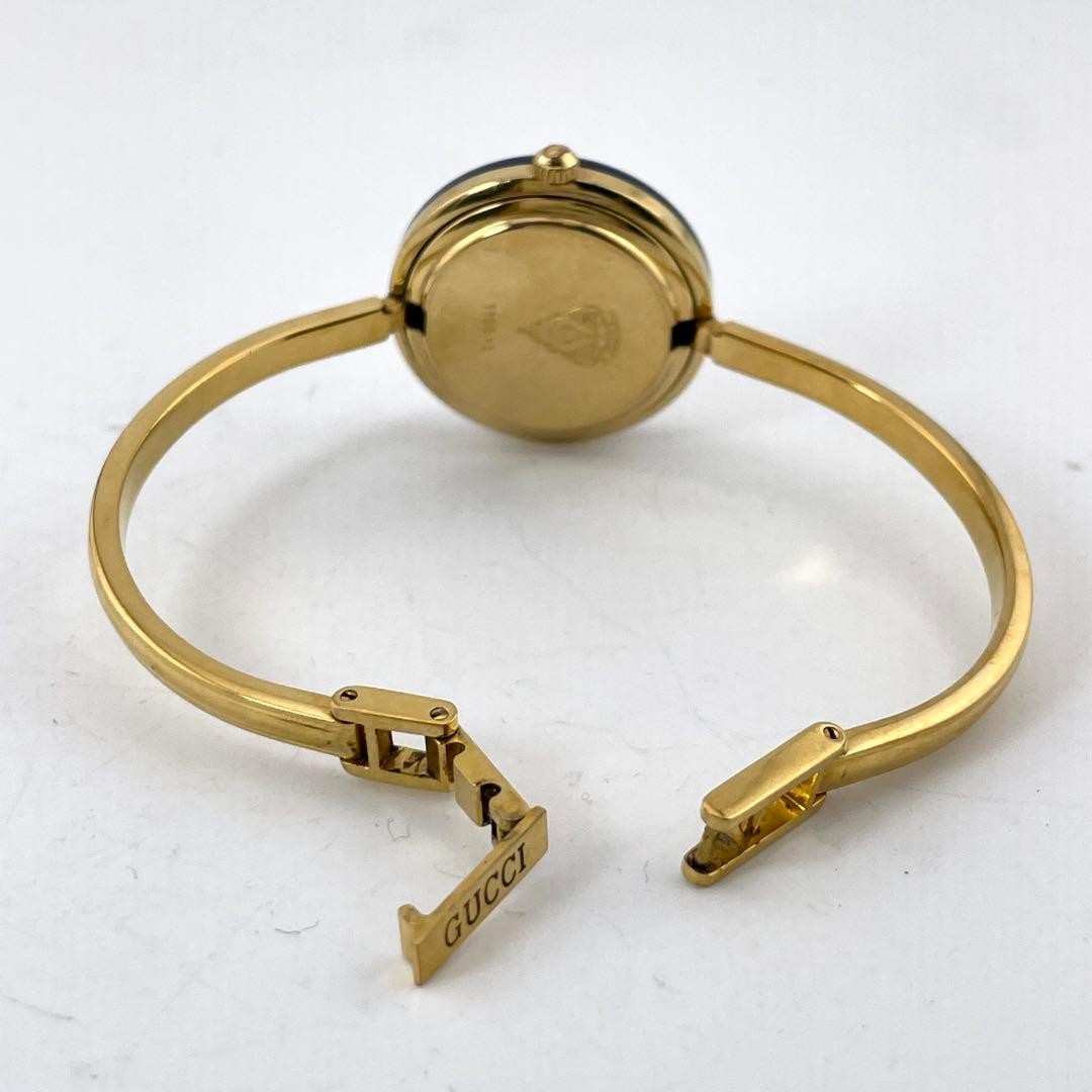 Gucci Changeable Bezel 9-Color Bangle Watch Women White Japan 0712922