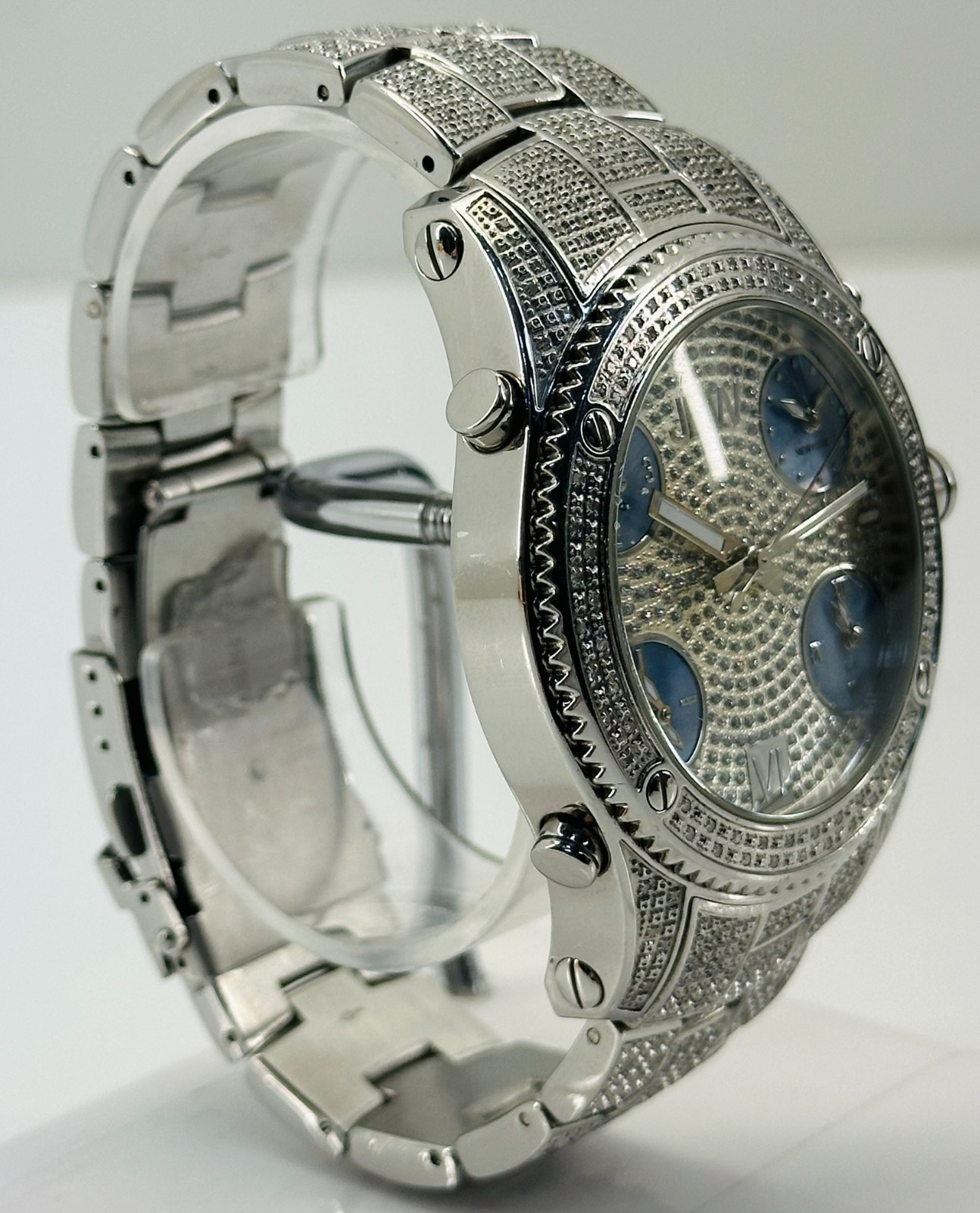 JBW Jet Setter SS Diamond Multi Time-Zone Men’s Watch JB-6213-C #170