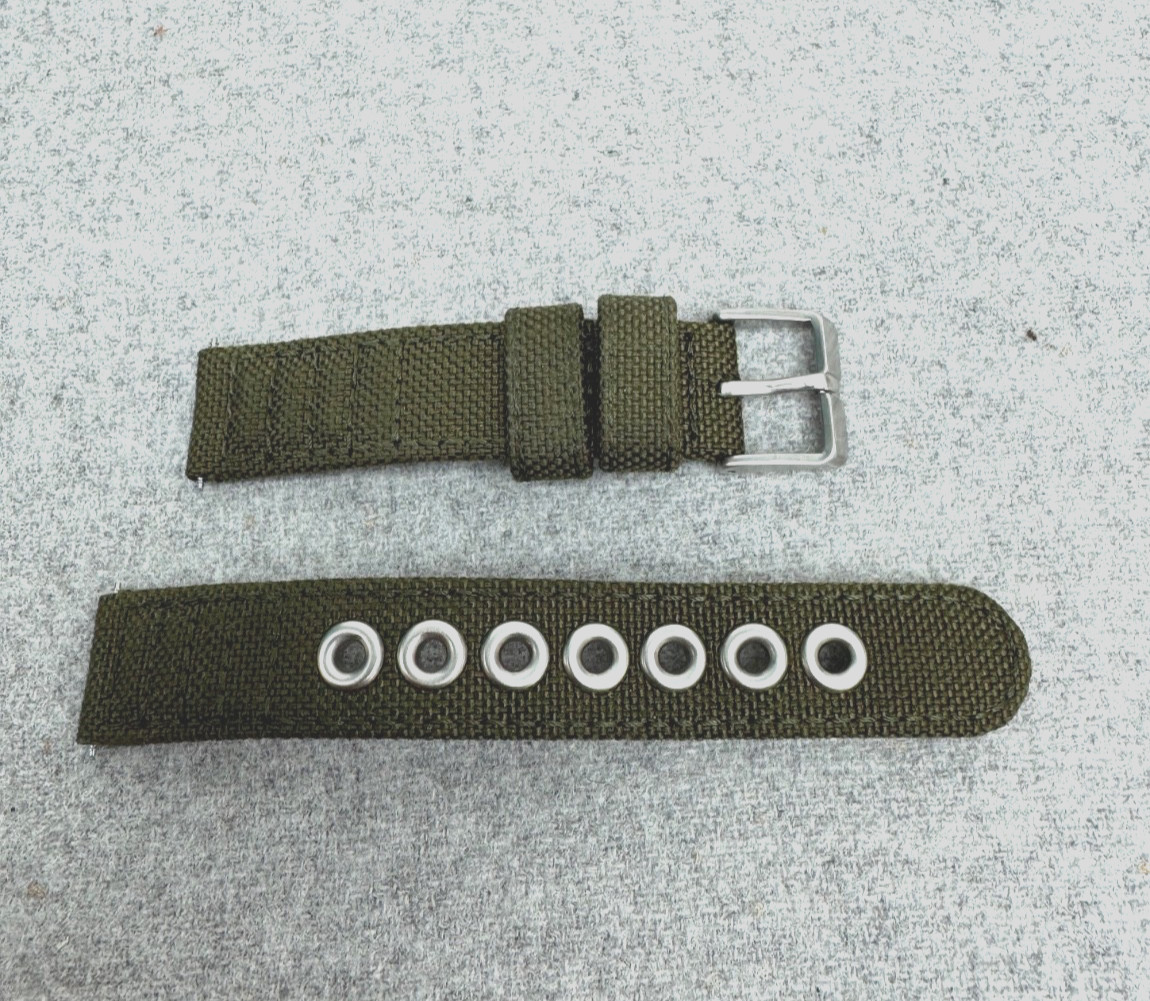 Genuine Citizen 18mm Green Canvas Watch Strap For BM8180-03E Military Watches