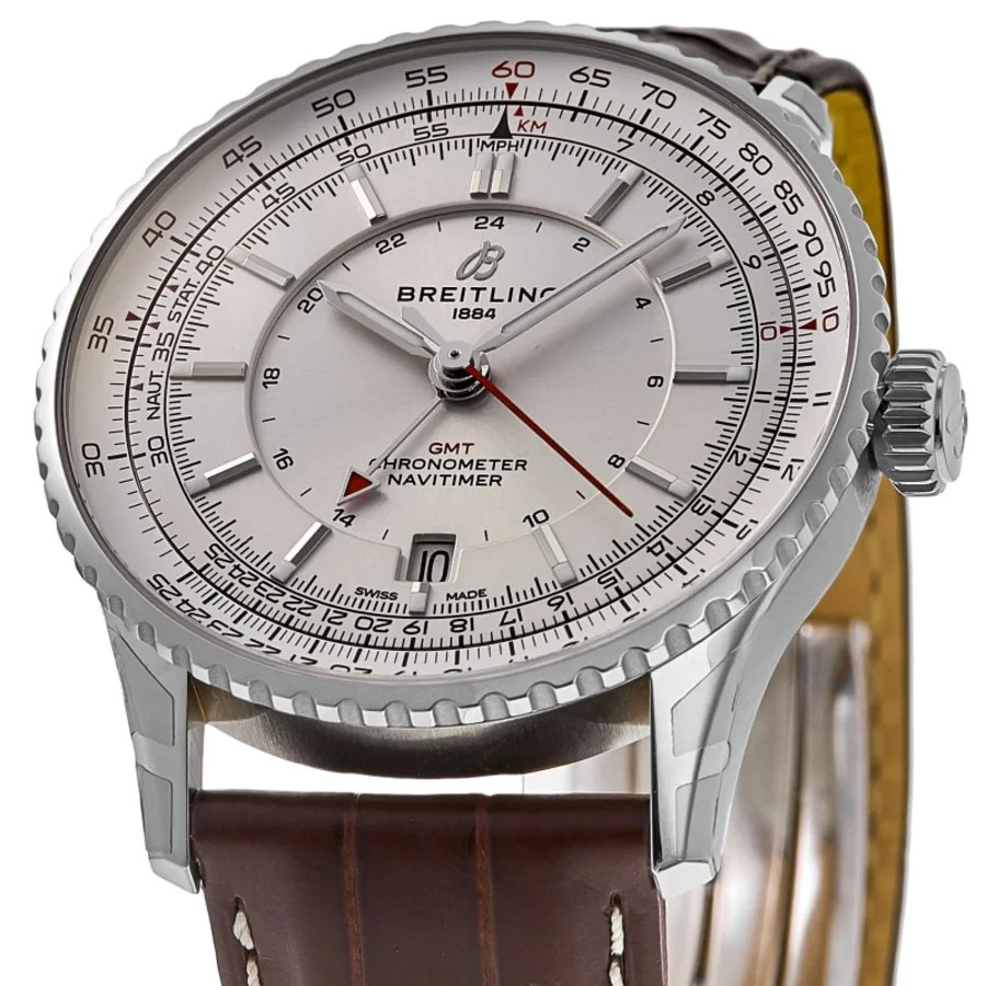 New Breitling Navitimer Automatic 41 GMT Beige Dial Men’s Watch A32310211G1P1