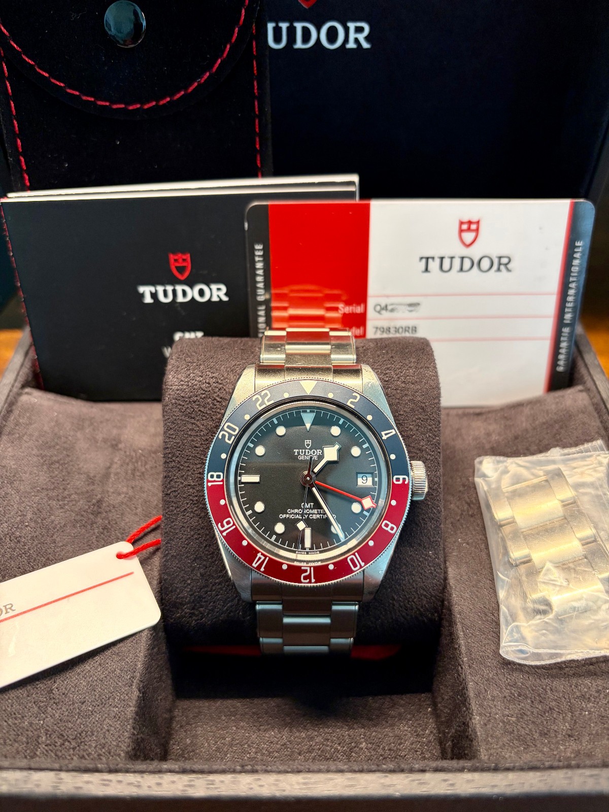 TUDOR Black Bay GMT “Pepsi” 41MM SS Bracelet Black Dial Blue Red Bezel (79830RB)