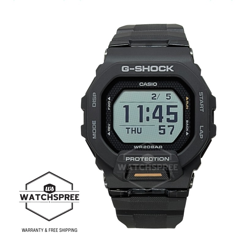 Casio G-Shock G-SQUAD Bluetooth® Black Resin Band Watch GBD200-1A1 GBD-200-1A1