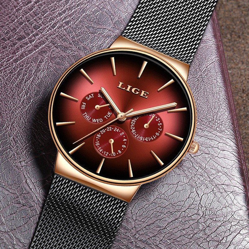 Explosion mesh quartz watch