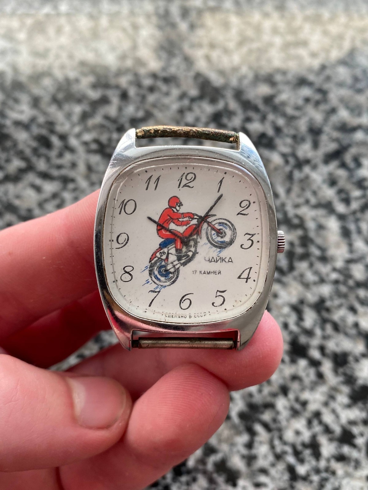 Vintage Chaika Raider Motorcyclist Watch mechanical Original Wristwach Rare Men