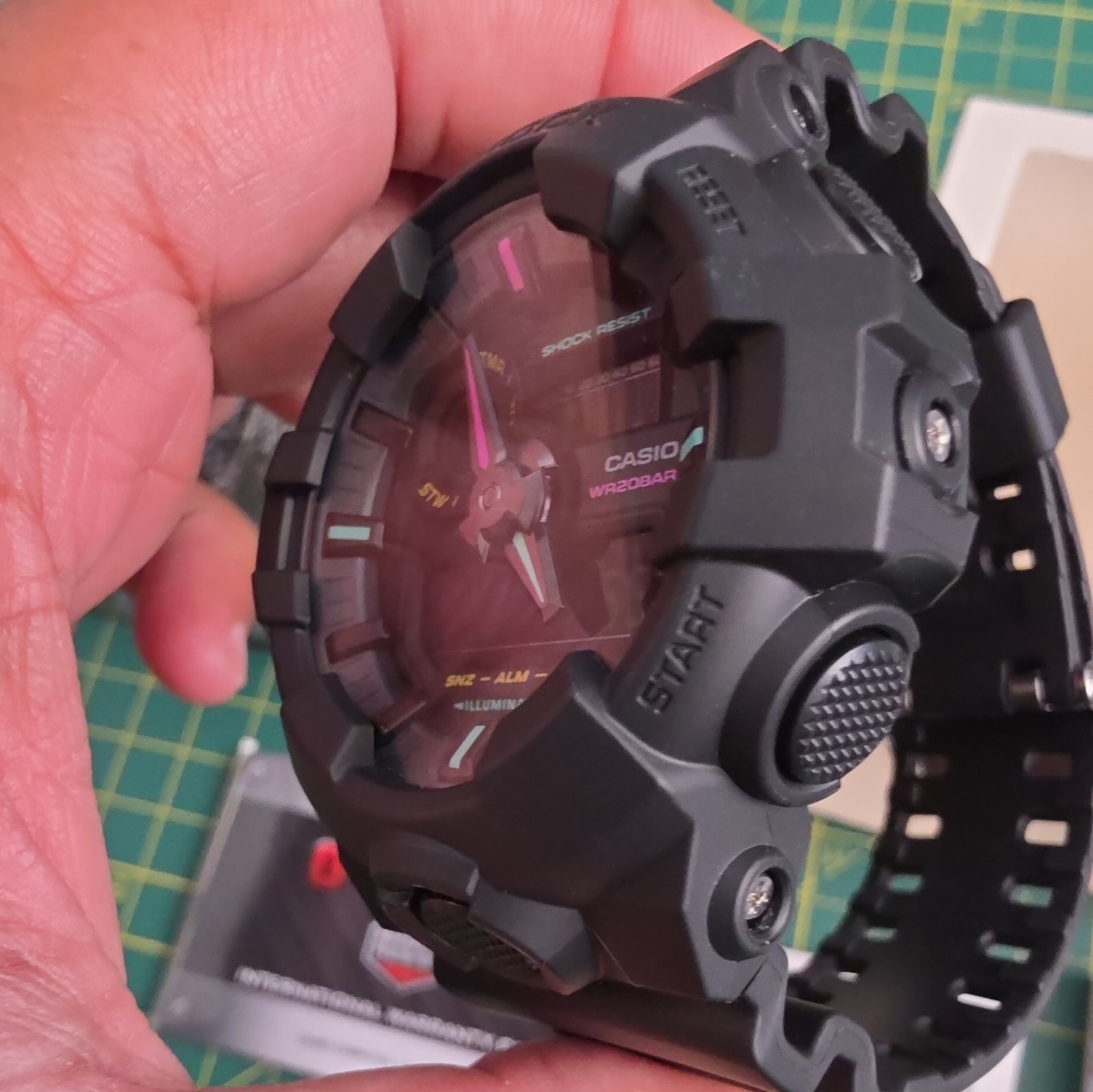 CASIO G-SHOCK GA-700MF-1ADR Multi Fluorescent Men’s Digital Watch New Black Box