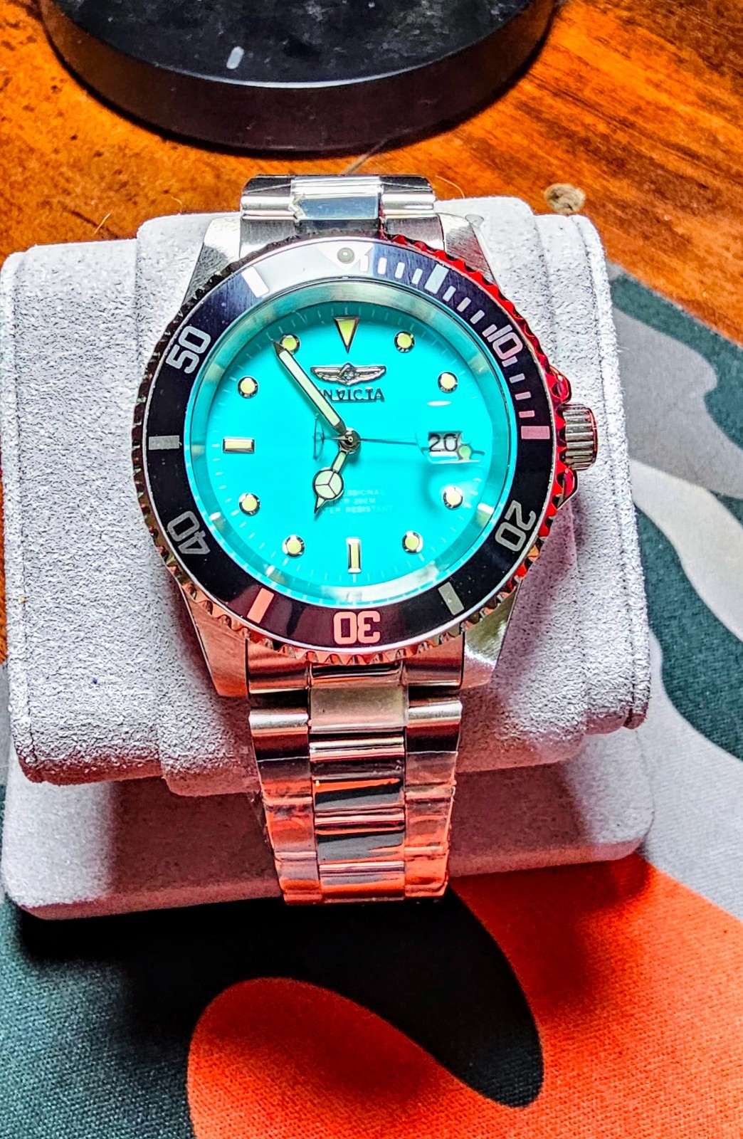 Invicta Pro Diver Night Glow Tritnite 200M Quartz Watch 50852 Flame Fusion