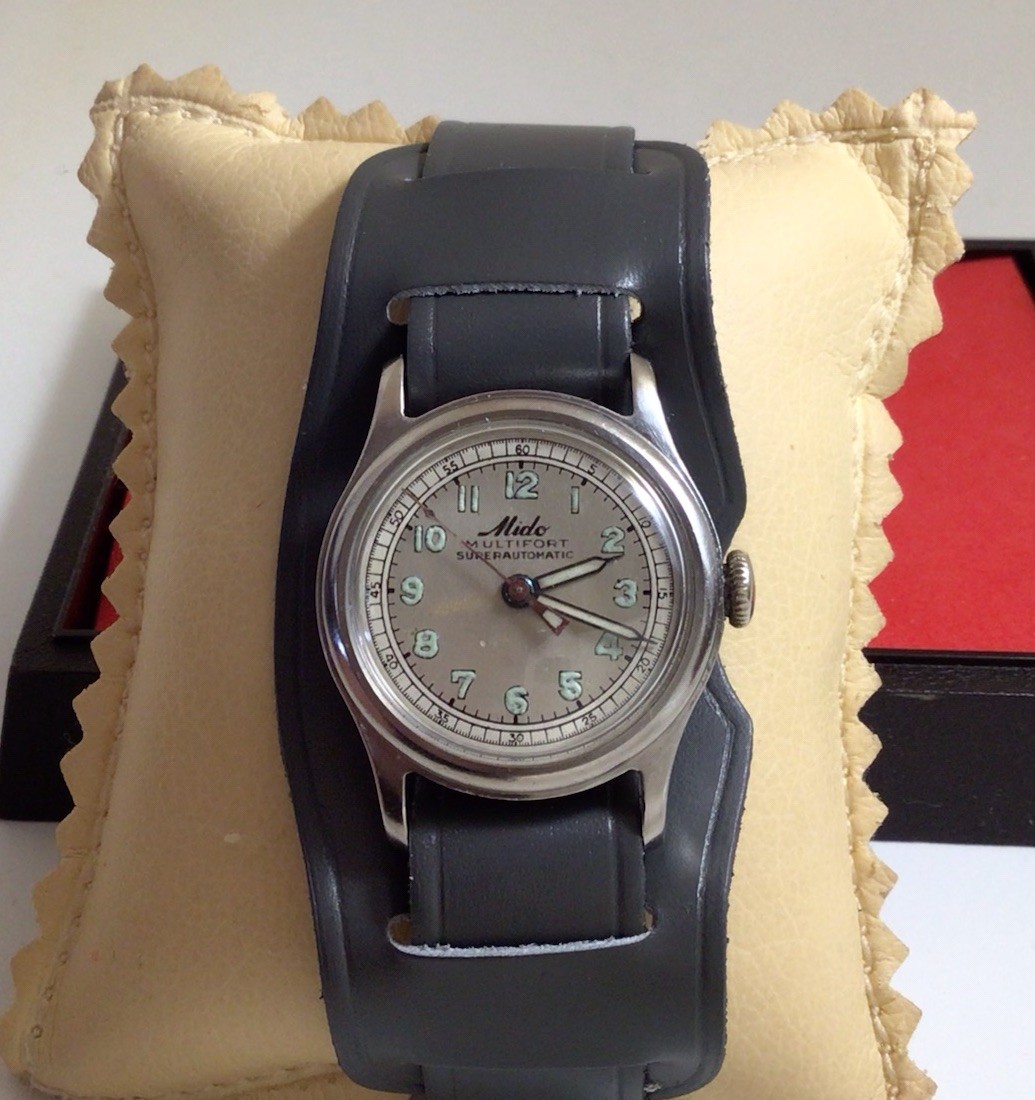 Vintage Mido Multifort Superautomatic Cal.817,17J Bumper,Ref.220,Ca.1940s,Works.