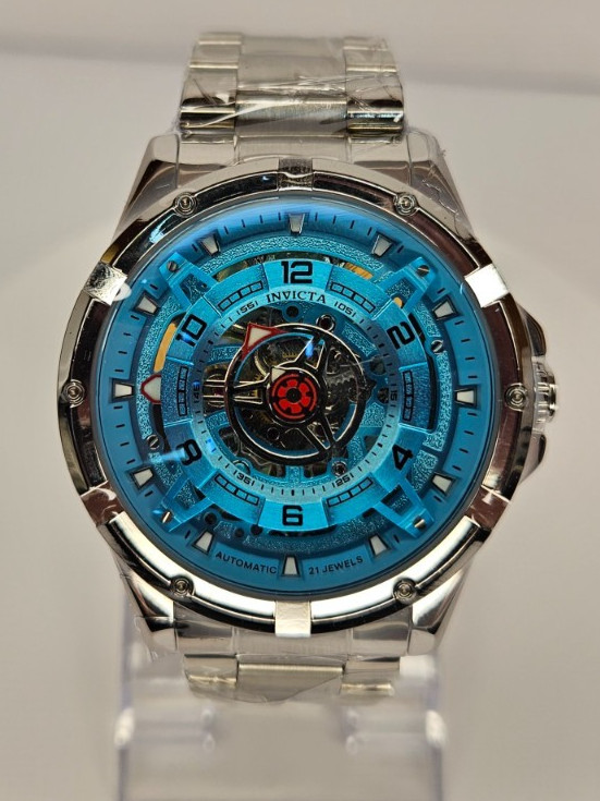 Invicta Racing Interpoint Men’s Automatic Watch 43.5mm, Steel/Blue (70084)