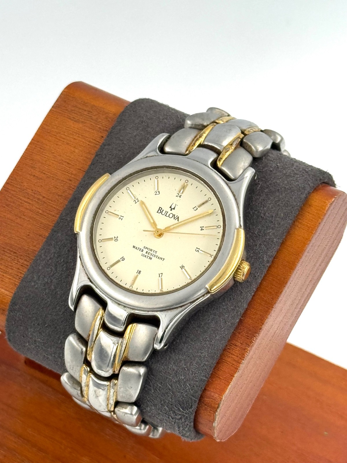 bulova 34mm Men Quartz Watch New Battery working -f1335