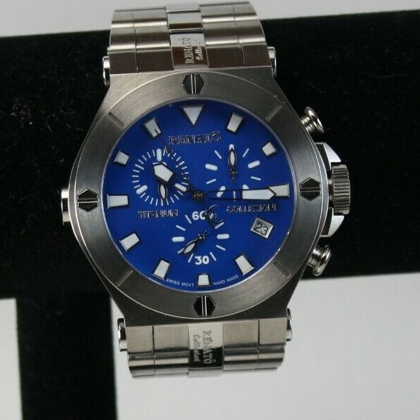 Renato Titanium & Onyx Integration Wilde Beast Men’s Watch, Swiss ETA G10