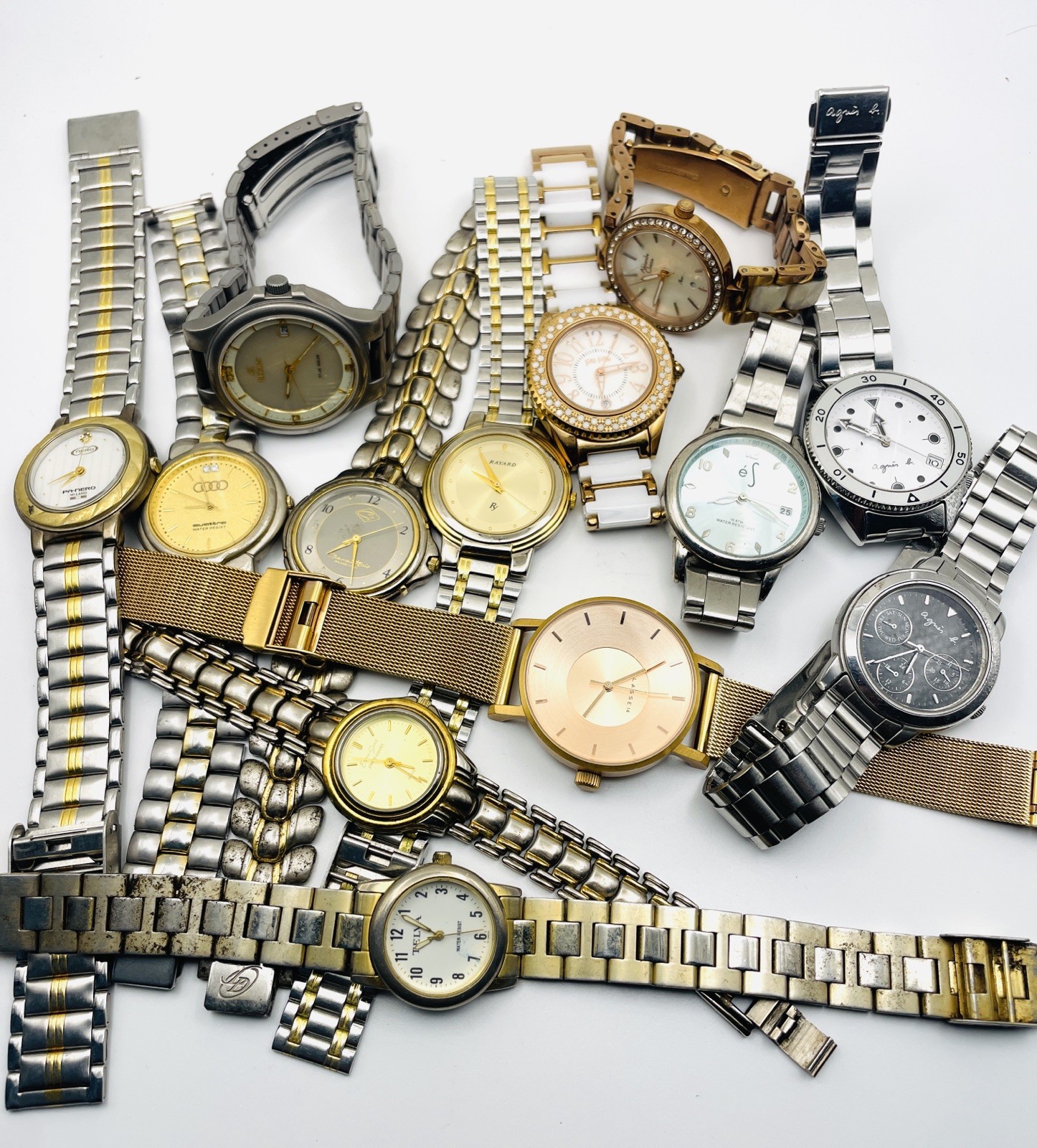 Lot 13 Ladies Quartz Watch Gold Silver Chronograph Date