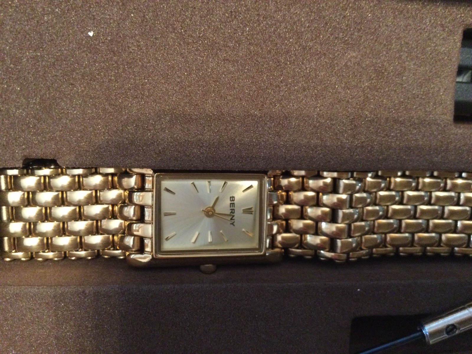 BERNY Women’s Quartz Watch – Gold Tone, Box Needs Battery