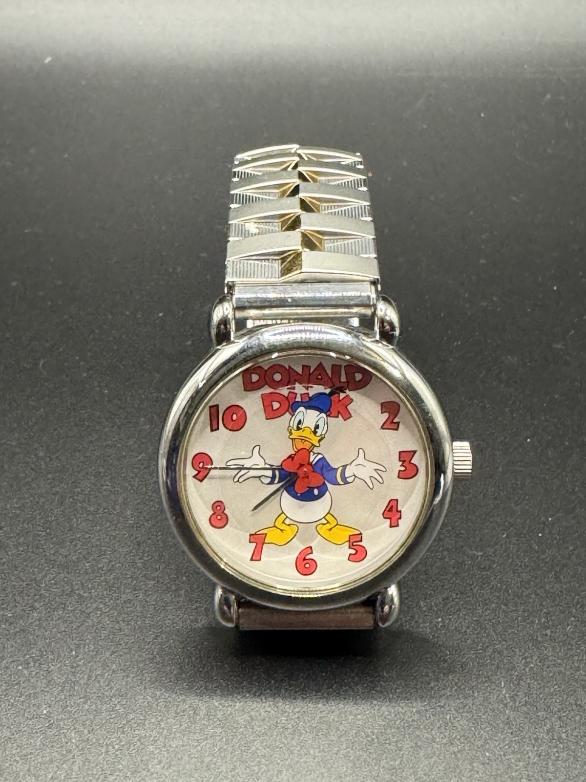 SII Donald Duck Disney Watch ANIMATED BOW TIE Second Hand Disc New Battery Works