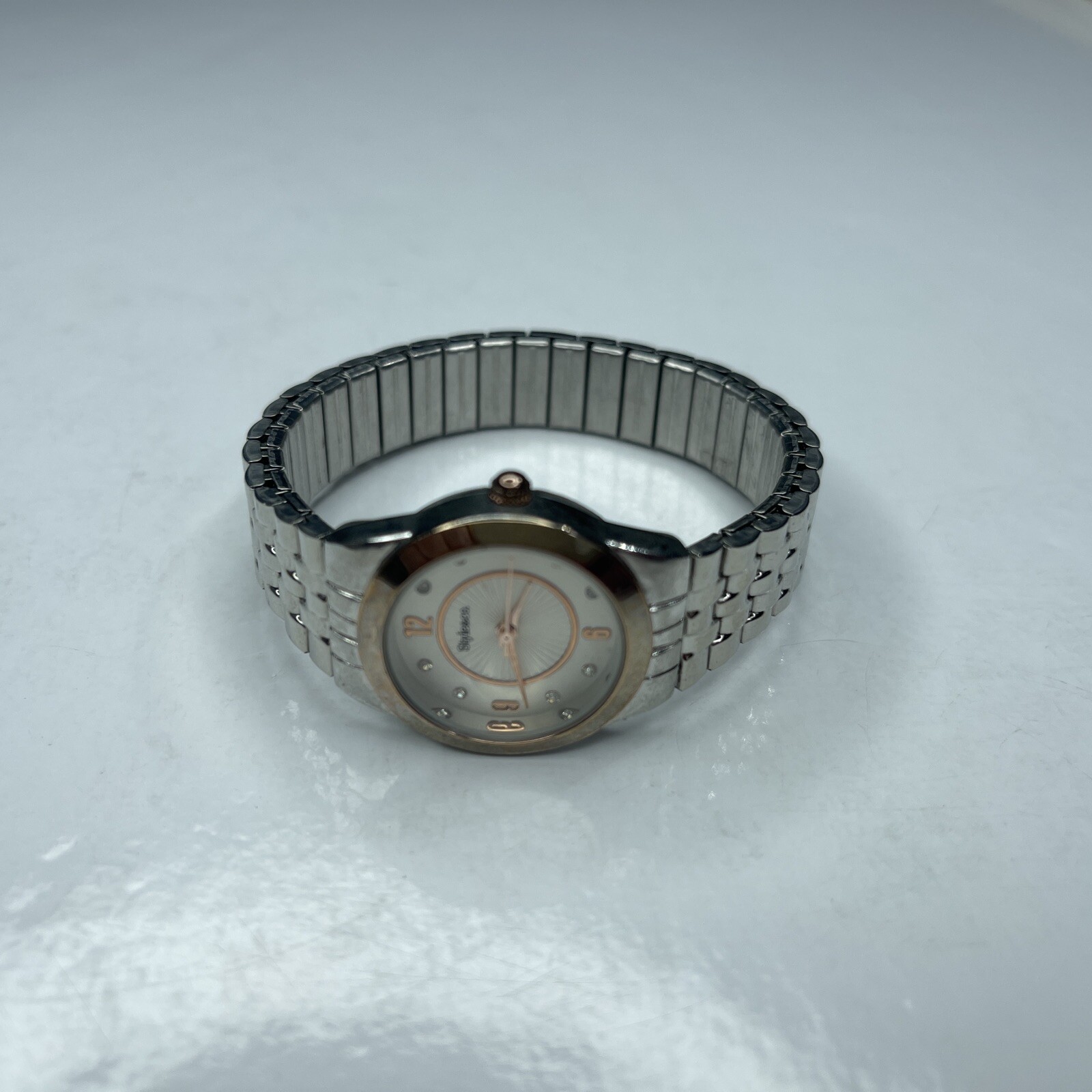 E Style & Co Japan Rose Gold Silver Stretch 3010005644 Stainless Crystals Works