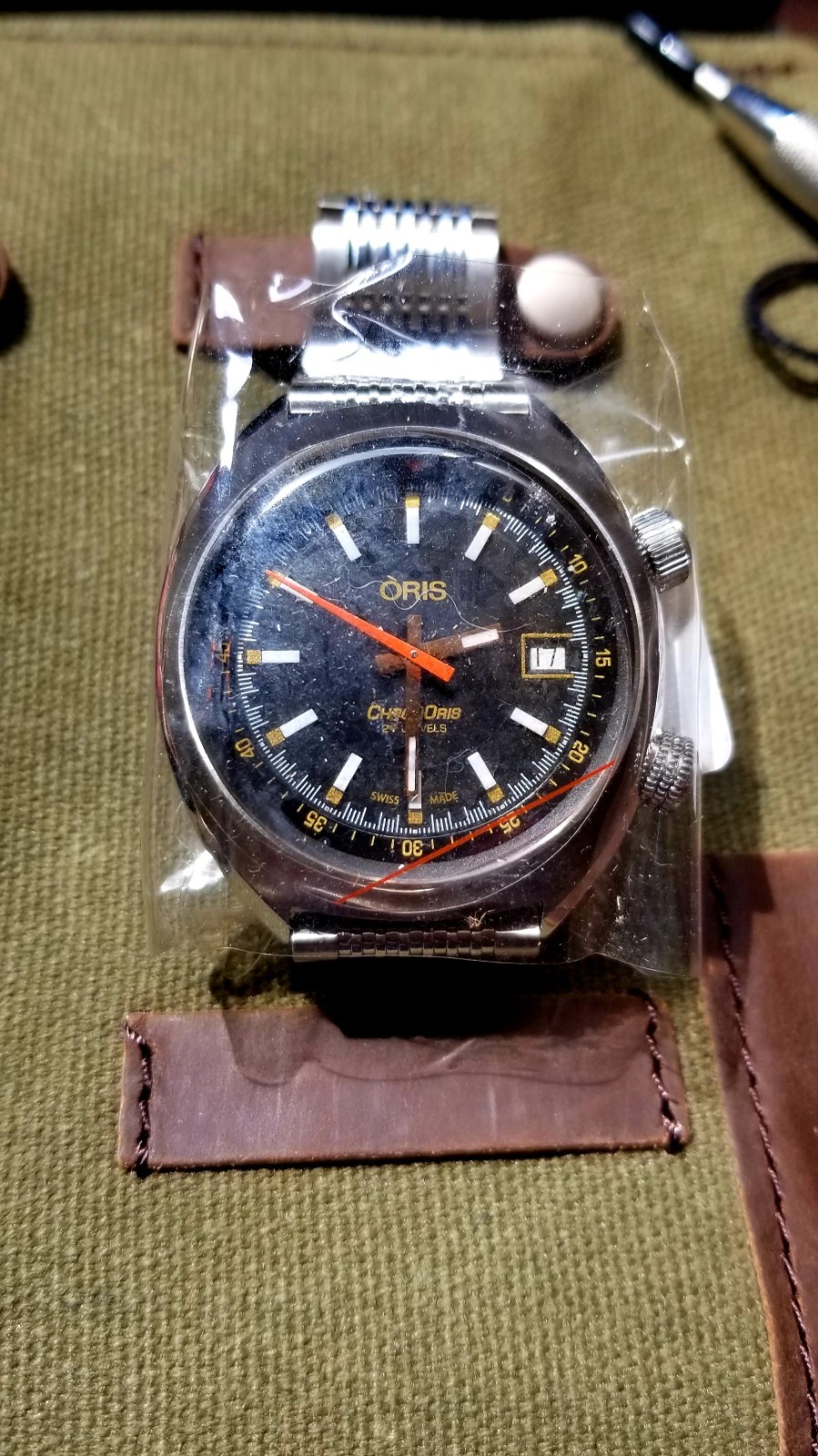 Oris ChronOris 2019 Movember, Complete Pkg, Plus Bracelet! “YANKEES” EDITION!