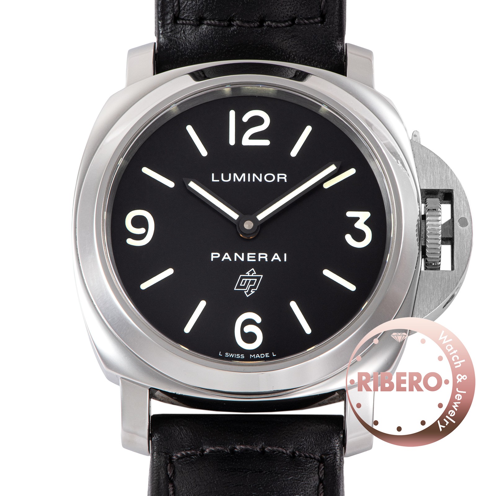 OFFICINE PANERAI Luminor base logo acciaio PAM01000 Free Shipping with Box
