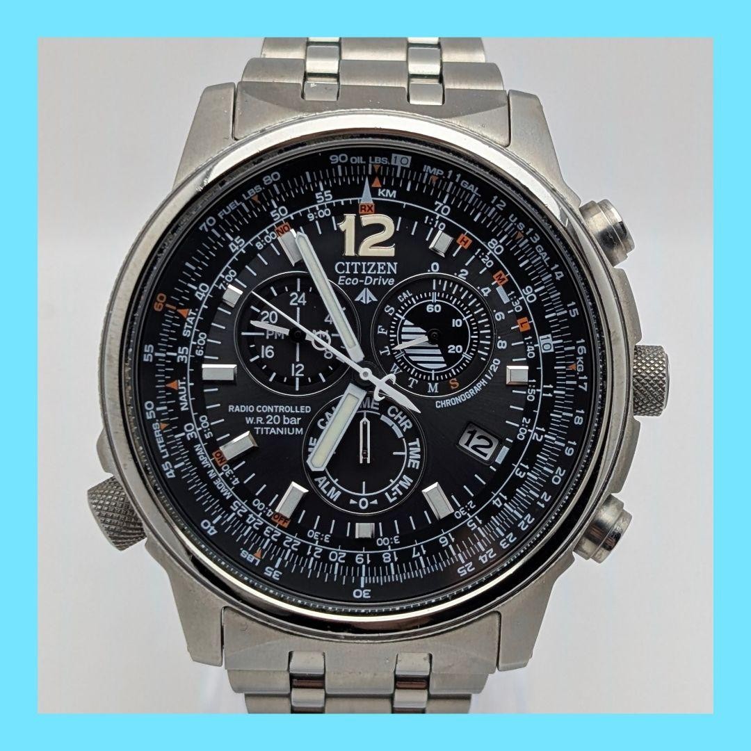 CITIZEN PROMASTER Pilot Watch Quartz 43.5mm Titanium Rotating Slide Rule